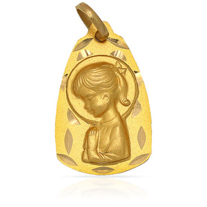 MEDALLA ORO 18KL VIRGEN NIÑA - 13X22 MM - Peso: 1.90 gr 