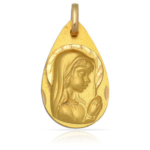 MEDALLA ORO 18KL VIRGEN NIÑA - 13x22MM - Peso: 1.85 gr 