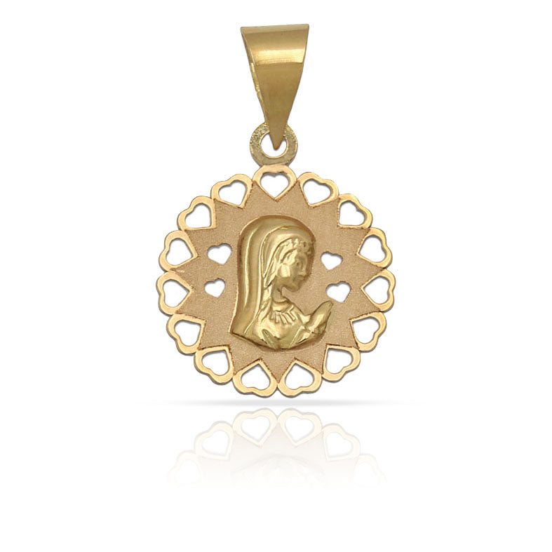 MEDALLA ORO 18KL VIRGEN NIÑA - 14MM - Peso: 0.65 gr 