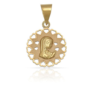 MEDALLA ORO 18KL VIRGEN NIÑA - 14MM - Peso: 0.65 gr 