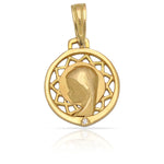 MEDALLA ORO 18KL VIRGEN NIÑA - 14MM - Peso: 2.00 gr 