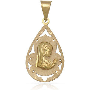 MEDALLA ORO 18KL VIRGEN NIÑA - 14X25MM - Peso: 1.05 gr 
