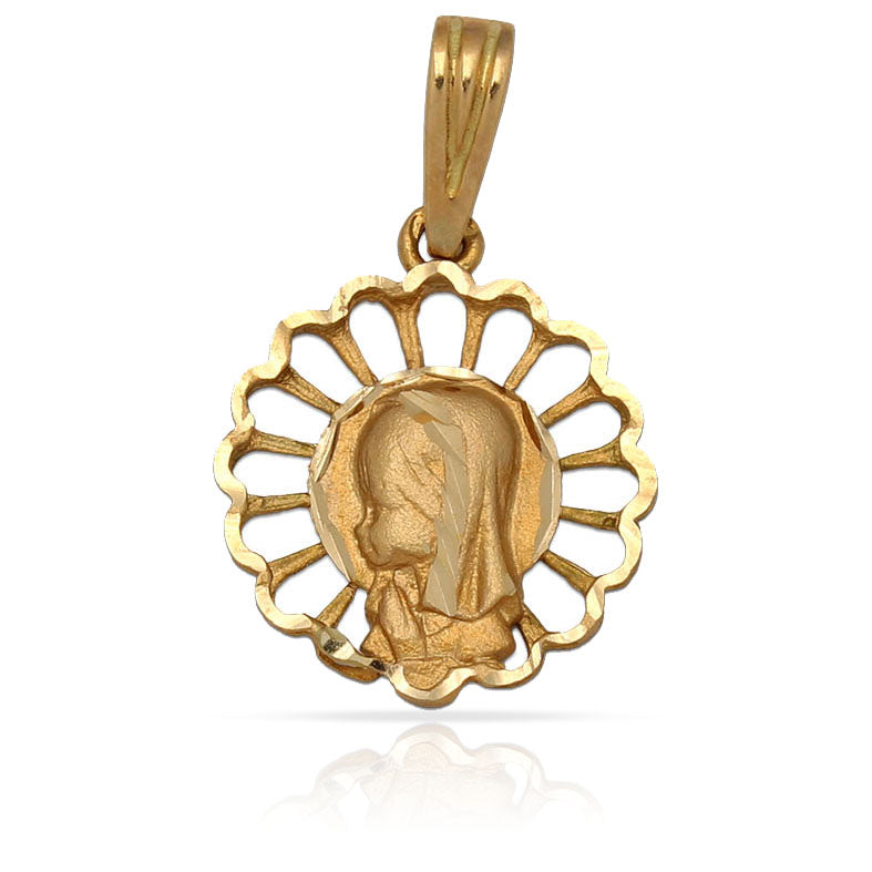 MEDALLA ORO 18KL VIRGEN NIÑA - 15MM - Peso: 1.70 gr 