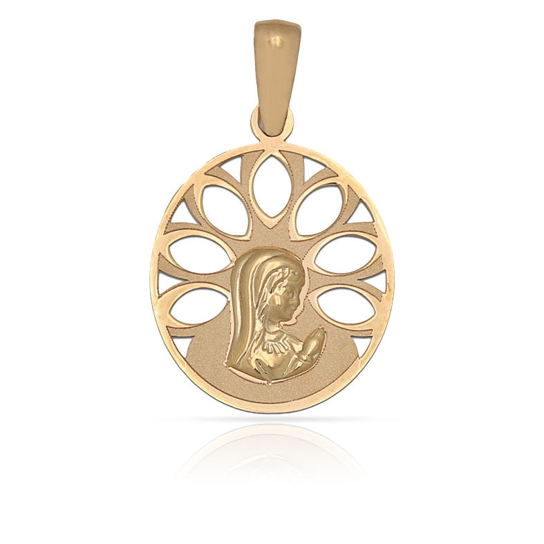 MEDALLA ORO 18KL VIRGEN NIÑA - 15X19MM - Peso: 0.70 gr 