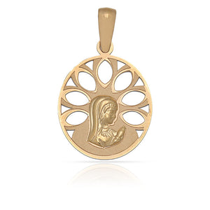 MEDALLA ORO 18KL VIRGEN NIÑA - 15X19MM - Peso: 0.80 gr 