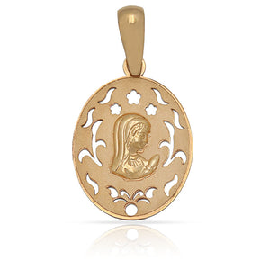 MEDALLA ORO 18KL VIRGEN NIÑA - 15X21MM - Peso: 0.85 gr 