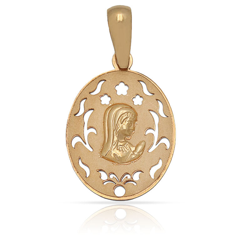 MEDALLA ORO 18KL VIRGEN NIÑA - 15X21MM - Peso: 0.90 gr 