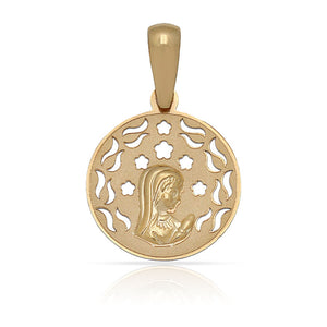 MEDALLA ORO 18KL VIRGEN NIÑA - 16MM - Peso: 0.85 gr 