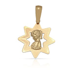 MEDALLA ORO 18KL VIRGEN NIÑA - 16X17MM