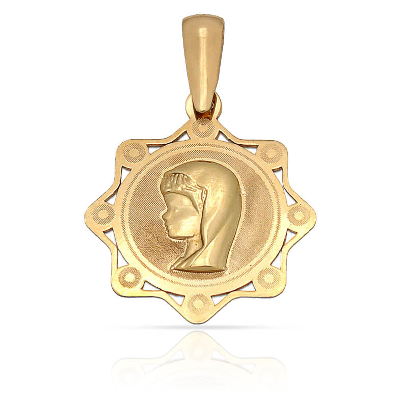 MEDALLA ORO 18KL VIRGEN NIÑA - 16X18 MM - Peso: 0.75 gr 
