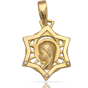 MEDALLA ORO 18KL VIRGEN NIÑA - 16X21MM - Peso: 2.95 gr 