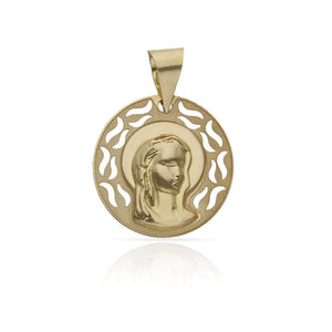 MEDALLA ORO 18KL VIRGEN NIÑA - 17MM - Peso: 1.15 gr 