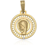 MEDALLA ORO 18KL VIRGEN NIÑA - 17MM - Peso: 2.35 gr 