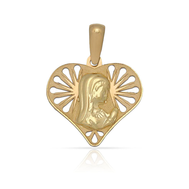 MEDALLA ORO 18KL VIRGEN NIÑA - 17X17MM - Peso: 0.85 gr 