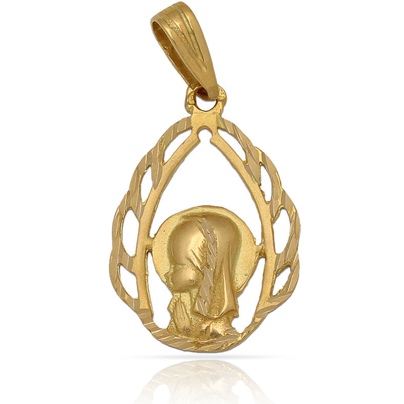 MEDALLA ORO 18KL VIRGEN NIÑA - 17X25MM - Peso: 1.70 gr 