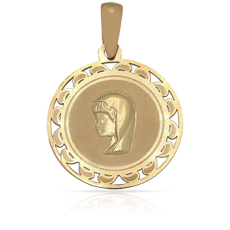 MEDALLA ORO 18KL VIRGEN NIÑA - 18MM - Peso: 1.00 gr 