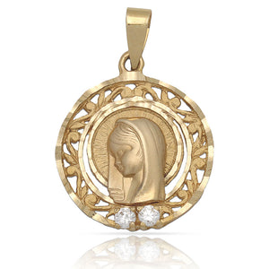 MEDALLA ORO 18KL VIRGEN NIÑA - 19MM - Peso: 2.60 gr 