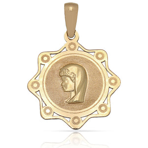 MEDALLA ORO 18KL VIRGEN NIÑA - 19X21MM - Peso: 0.95 gr 