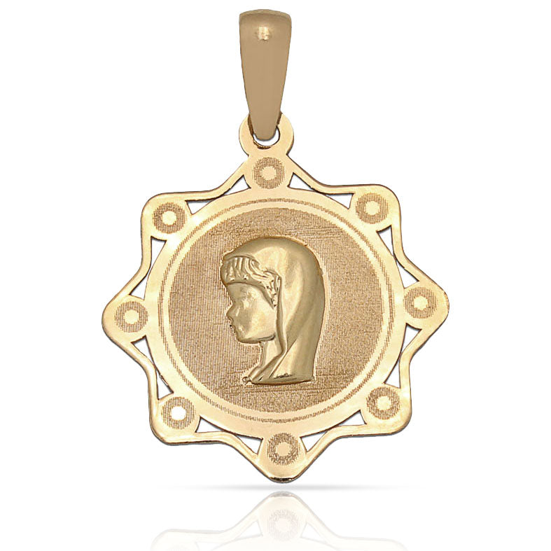 MEDALLA ORO 18KL VIRGEN NIÑA - 19X21MM - Peso: 1.10 gr 