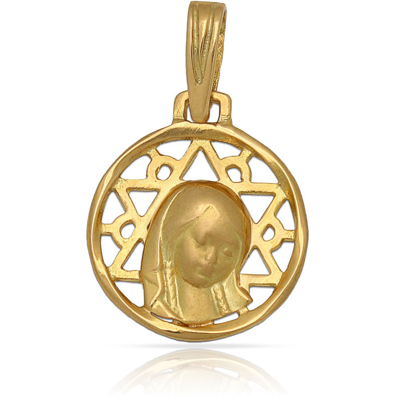 MEDALLA ORO 18KL VIRGEN NIÑA DE 16MM - Peso: 1.85 gr 