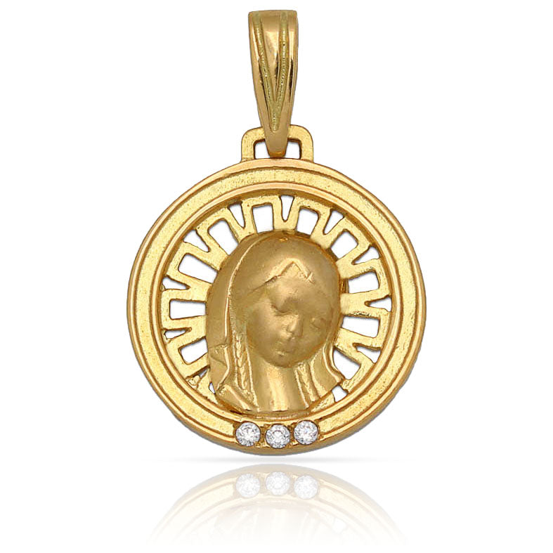 MEDALLA ORO 18KL VIRGEN NIÑA DE 16MM - Peso: 2.00 gr 