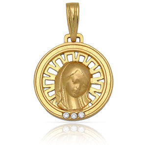 MEDALLA ORO 18KL VIRGEN NIÑA DE 16MM - Peso: 2.00 gr 