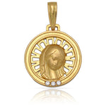 MEDALLA ORO 18KL VIRGEN NIÑA DE 16MM - Peso: 2.15 gr 