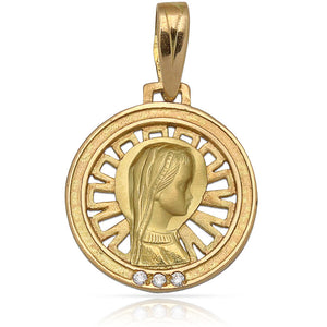 MEDALLA ORO 18KL VIRGEN NIÑA DE 16MM - Peso: 2.20 gr 