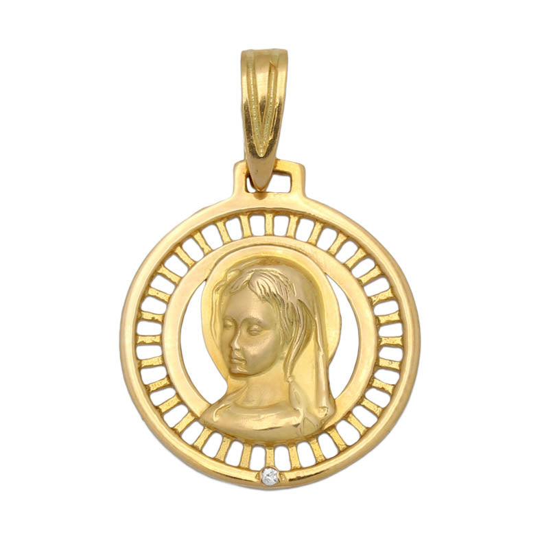 MEDALLA ORO 18KL VIRGEN NIÑA DE 17MM - Peso: 2.00 gr 