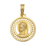 MEDALLA ORO 18KL VIRGEN NIÑA DE 17MM - Peso: 2.20 gr 