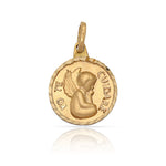 MEDALLA ORO 18KL "YO TE CUIDARE" - 13MM - Peso: 1.95 gr 