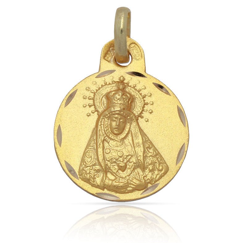 MEDALLA VIRGEN DE LOS DOLORES ORO 18KL - 17MM - Peso: 1.95 gr 