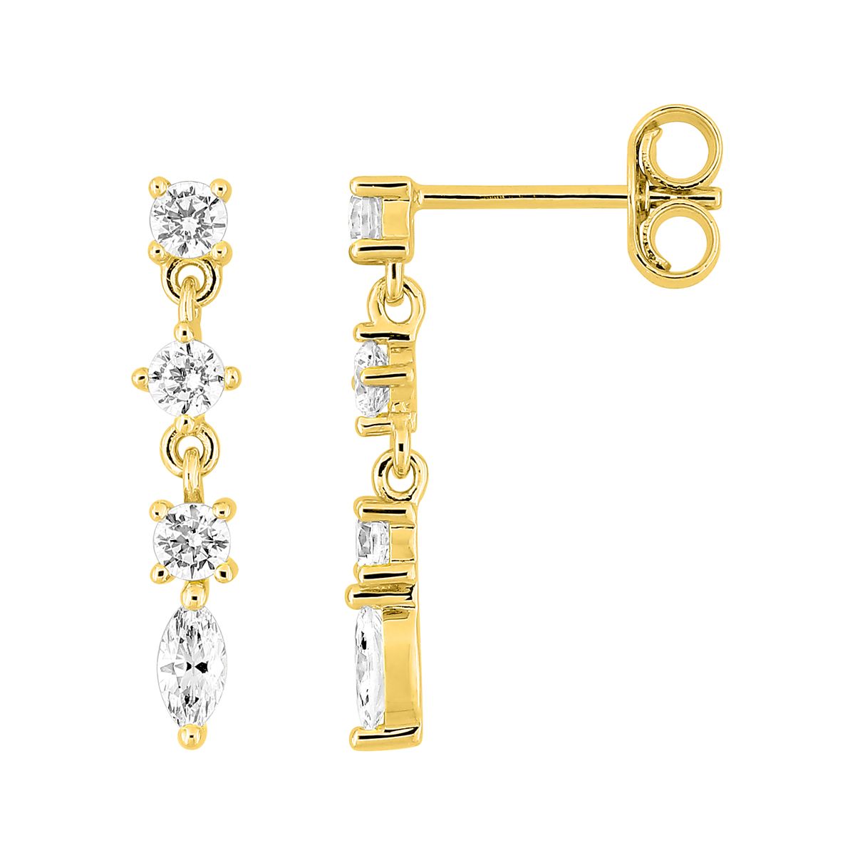 Pendientes Argyor pendientes largos cir. 9k o.a.