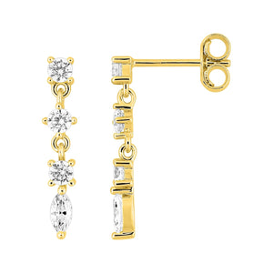 Pendientes Argyor pendientes largos cir. 9k o.a.