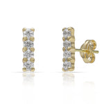 PENDIENTES ORO 18KL BARRA 4 CIRCONITAS