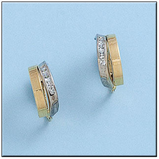 PENDIENTES ORO 18KL BICOLOR