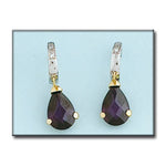 PENDIENTES ORO 18KL BICOLOR AMATISTA