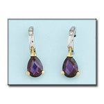 PENDIENTES ORO 18KL BICOLOR AMATISTA