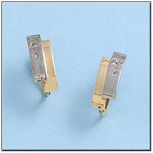 PENDIENTES ORO 18KL BICOLOR CIRCONITAS