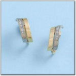 PENDIENTES ORO 18KL BICOLOR CIRCONITAS