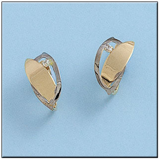 PENDIENTES ORO 18KL BICOLOR CIRCONITAS