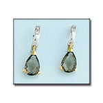 PENDIENTES ORO 18KL BICOLOR OLIVINA