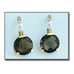 PENDIENTES ORO 18KL BICOLOR OLIVINA