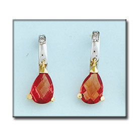 PENDIENTES ORO 18KL BICOLOR PAPARAYA - Acabado: Bicolor 