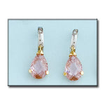 PENDIENTES ORO 18KL BICOLOR ROSA