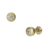 PENDIENTES ORO 18KL CHATON - 5MM - Cierre: Rosca 