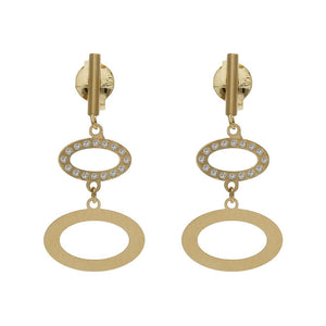 PENDIENTES ORO 18KL CIRCONITAS - 10x20MM