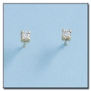 PENDIENTES ORO 18KL CIRCONITAS 3X3