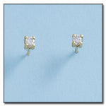 PENDIENTES ORO 18KL CIRCONITAS 3X3