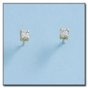 PENDIENTES ORO 18KL CIRCONITAS 3X3